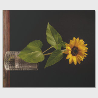 Cadeau Papier à envelopper avec tournesol