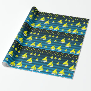 Cadeau Papier à envelopper Bateaux à voile