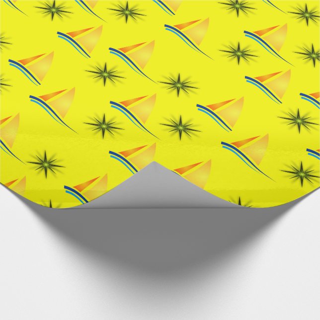 Cadeau Papier à envelopper Bateaux à voile (Coin)