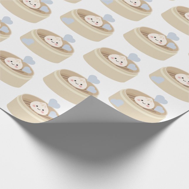 Cadeau Papier à envelopper blanc pour garçon blanc (Coin)