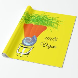 Cadeau Papier à envelopper brillant, Carotte 100% Vegan