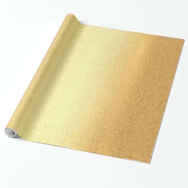 Cadeau Papier à envelopper brillant Faux Or glamour (Déroulé)