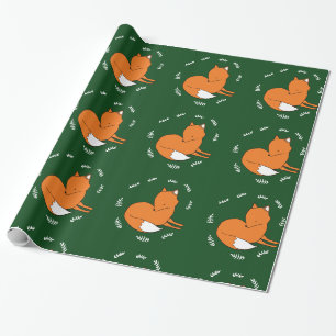 Cadeau Papier à envelopper brillant Fox, 30 po x 6 pi
