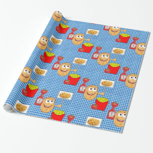 Cadeau Papier à envelopper brillant, Pomme de terre frite