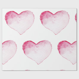 Cadeau Papier à envelopper COEUR D'EAU ROSE