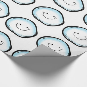 Cadeau Papier à envelopper Coeurs de boules de neige
