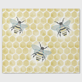 Cadeau Papier à envelopper d'abeilles et d'abeilles