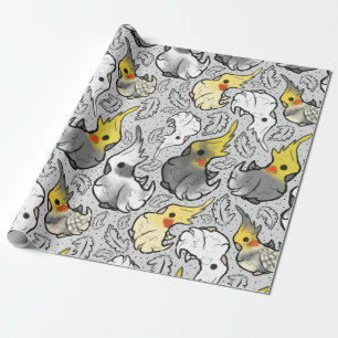 Cadeau Papier à envelopper de cokatiles poussiéreux