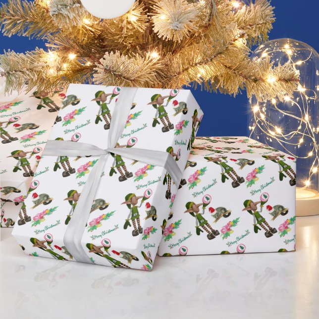 Cadeau Papier à envelopper de Noël Elf Possum (Vacances)