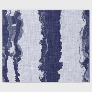 Cadeau Papier à envelopper INDIGO BLEU JAPONAIS DESIGN LI