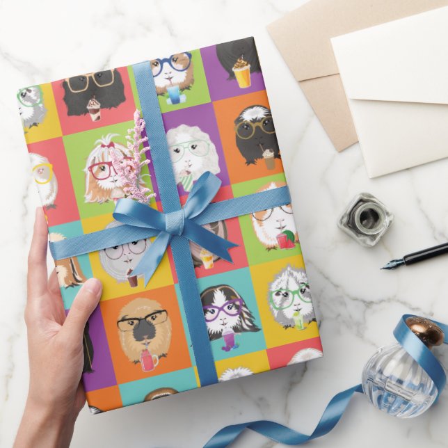 Cadeau Papier à envelopper Joyeux Cochons de Guinée (Cadeaux)