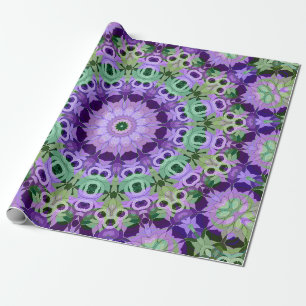 Cadeau Papier à envelopper Mandala ronde motif kaléidosco