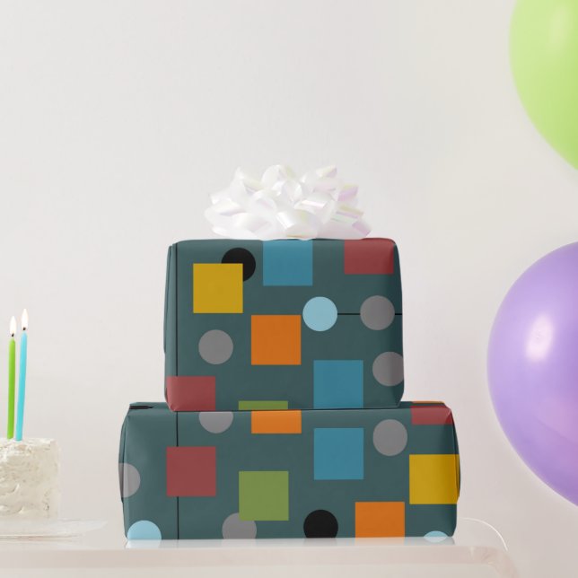 Cadeau Papier à envelopper - Moderne du milieu du siècle  (Cadeaux de fête)