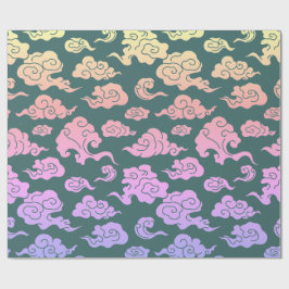 Cadeau Papier à envelopper MOTIF NUAGE CHINOIS