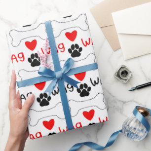 Cadeau Papier à envelopper Motif Puppy Love