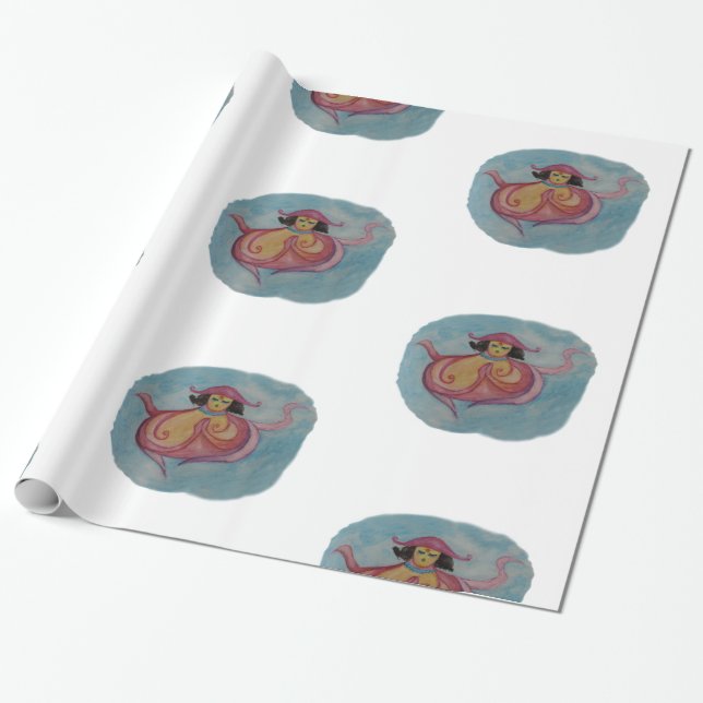 Cadeau Papier à envelopper Octopodia Méditer (Déroulé)