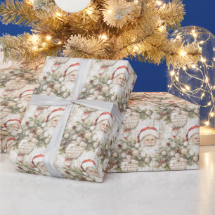 Cadeau Papier à envelopper père Noël Pine Christmas Baubl
