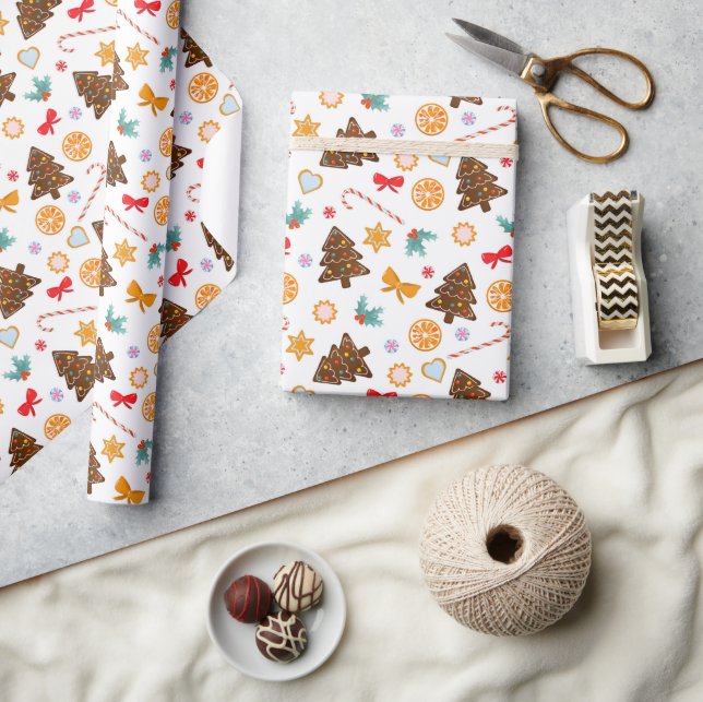 Cadeau Papier à envelopper pour la nouvelle année. (Artisanat)