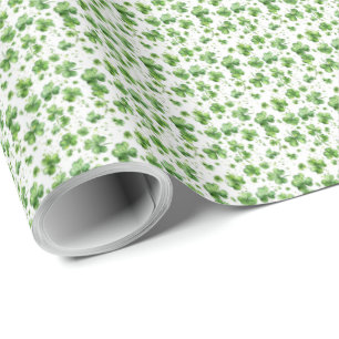 Cadeau Papier à envelopper Shamrock vert irlandais