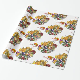 Cadeau Papier à envelopper Thanksgiving