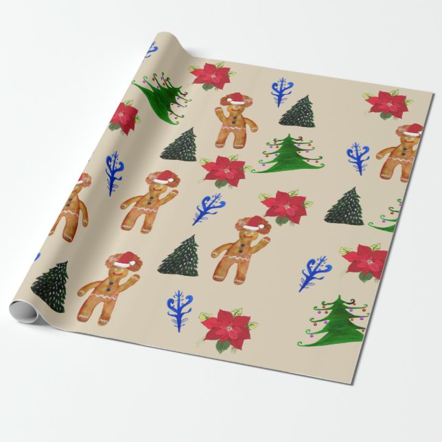 Cadeau Papier à envelopper Vacances d'hiver (Déroulé)