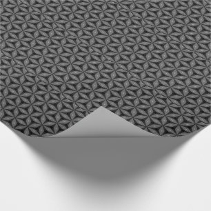 Cadeau Papier à Motif noir foncé de géométrie