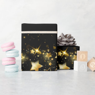 Cadeau  Papier à OUVRAGE brillant étoiles d'or
