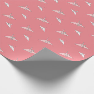 Cadeau Papier à papier Origami Grues Saumon Papier à enve