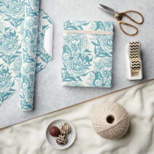 Cadeau Papier à peintres et papillons, lagon Bleu
