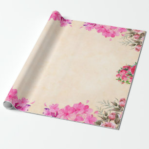 Cadeau Papier arrière - plan fleuri