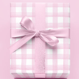 Cadeau Papier baby shower fille rose En vichy