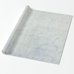 Cadeau Papier bleu de 1700s d'antiquité française vinta