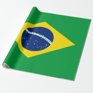Cadeau Papier brésilien d'enveloppement du drapeau