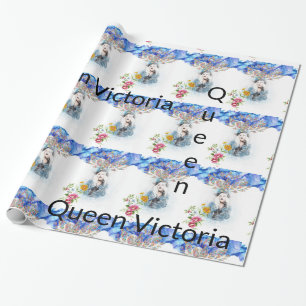 Cadeau Papier brillant à enveloppement, Queen Victorian F