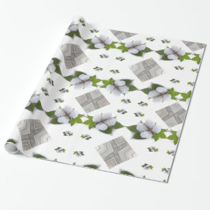 Cadeau Papier brillant, Triangles gris coton