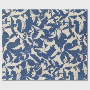 CADEAU PAPIER CADEAU: PIGEONS EN BLANC + BLEU : 1928