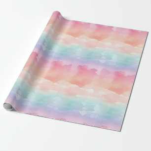 Cadeau Papier couleur arc-en-ciel d'aquarelle
