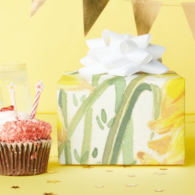 Cadeau Papier Daffodil Jaune (Fête d'anniversaire)
