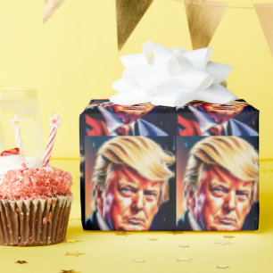 CADEAU PAPIER D'ANNIVERSAIRE TRUMP