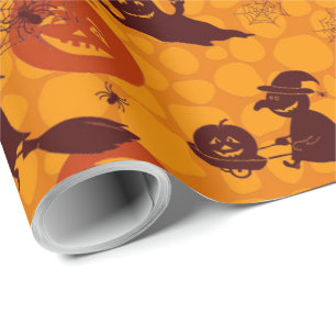 Cadeau Papier de enveloppement de matte d'Halloween, 30 p