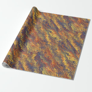 Cadeau Papier de fin du livre marbré Violet bleu orange 