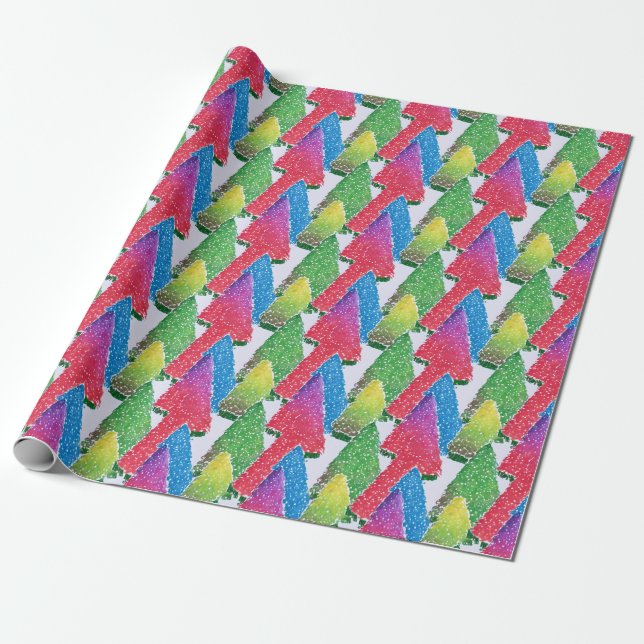Cadeau Papier de recouvrement d'arbre brillant (Déroulé)