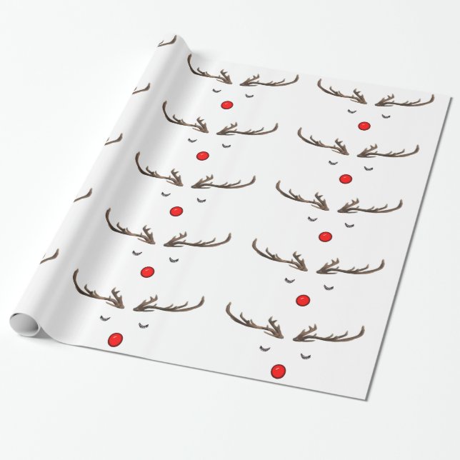 Cadeau Papier de recouvrement Rudolph (Déroulé)