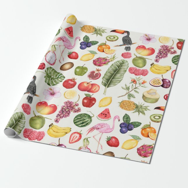 Cadeau Papier de recouvrement tropical (Déroulé)