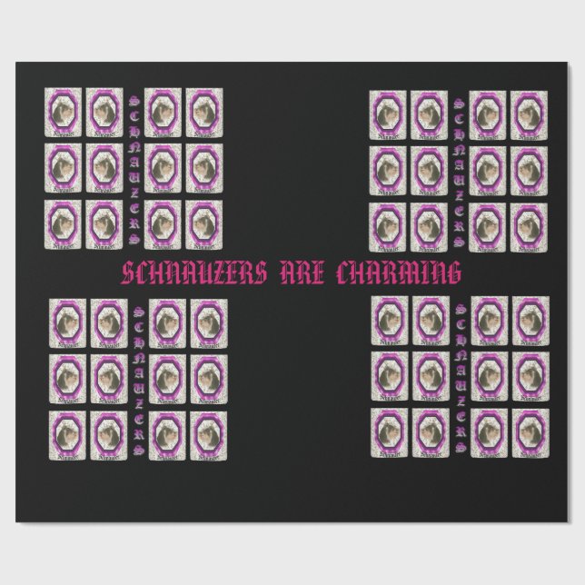 Cadeau Papier de Wrpping de Schnauzer (Plat)