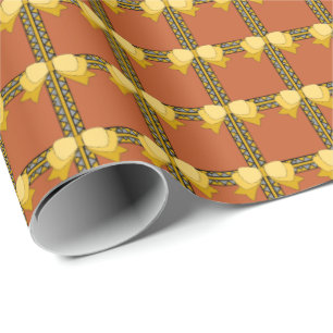 Cadeau Papier d'écouvillonnage en bois d'or