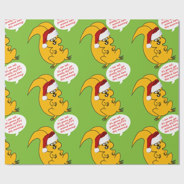 Cadeau Papier d'écureuil de Noël (Plat)