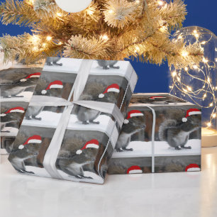 Cadeau Papier d'écureuil de Noël