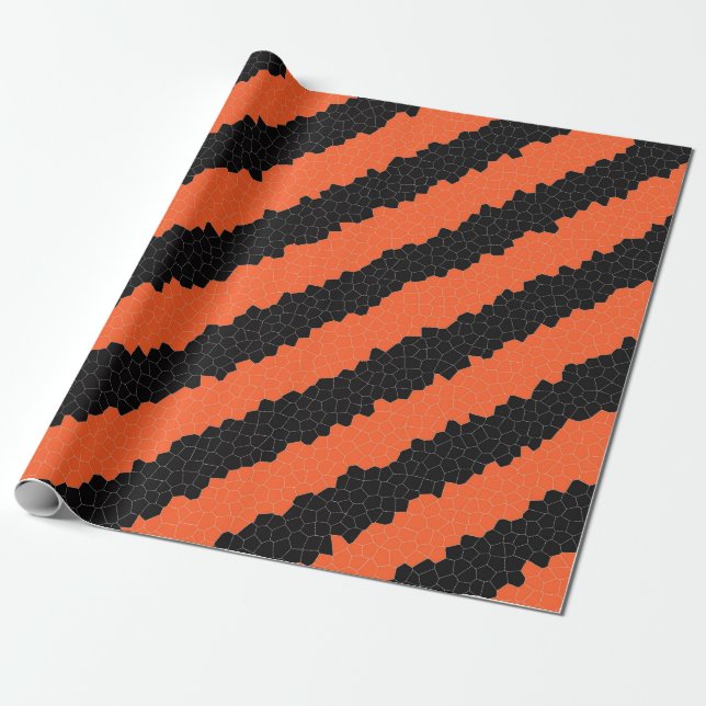 Cadeau papier d'emballage à bande d'halloween (Déroulé)