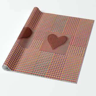 Cadeau Papier d'emballage à cœur rouge